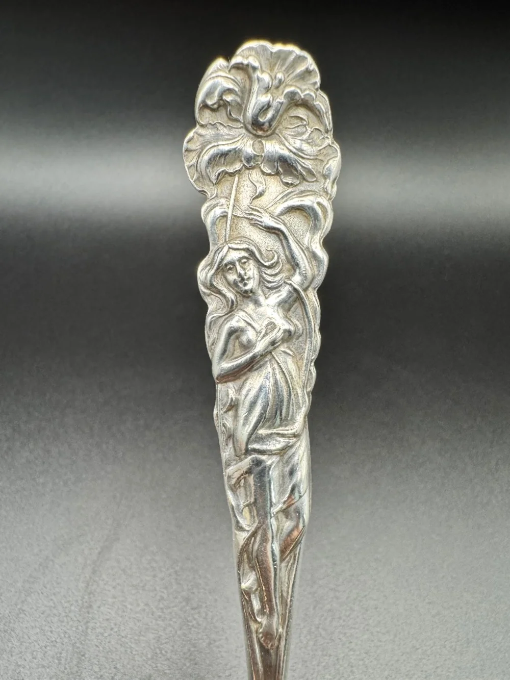 Alvin Raphael Sterling Silver Art Nouveau Figural Woman Spoon 1902 Antique